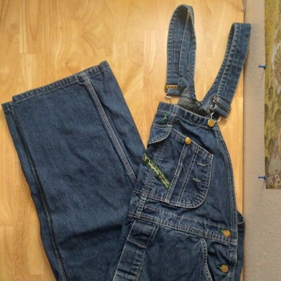 Vintage Key Imperial Blue Denim Coveralls Pants Jeans - Picture 1 of 8